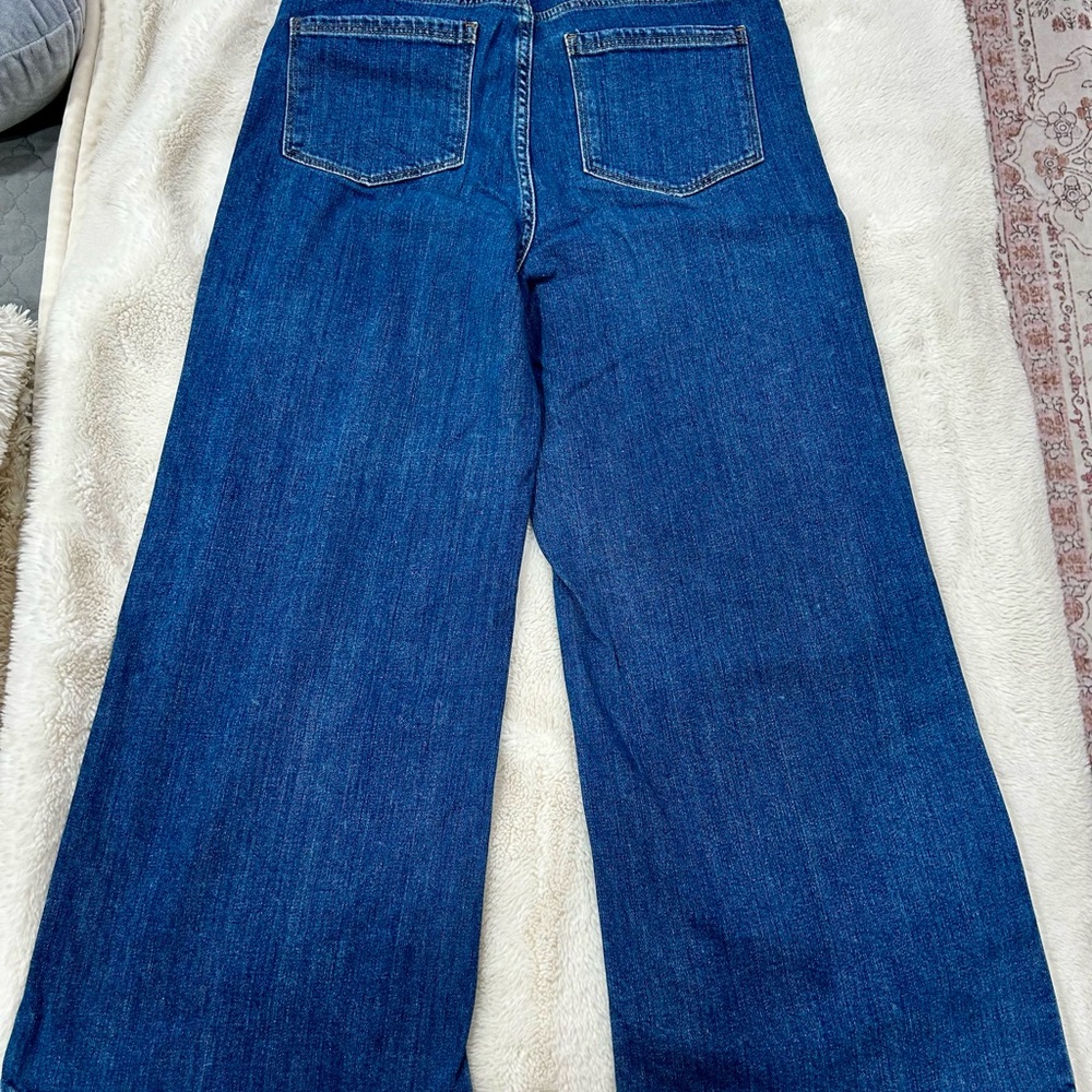 Boden High Rise, Cropped Wide-leg Jeans in Deep Blue - Picture 5 of 11